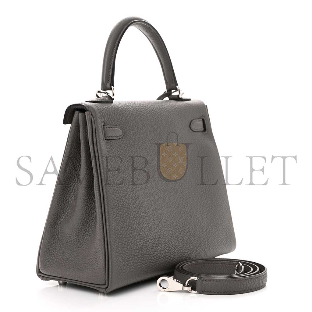 HERMÈS TOGO KELLY 25 RETOURNE ETAIN (25*17*7cm) 